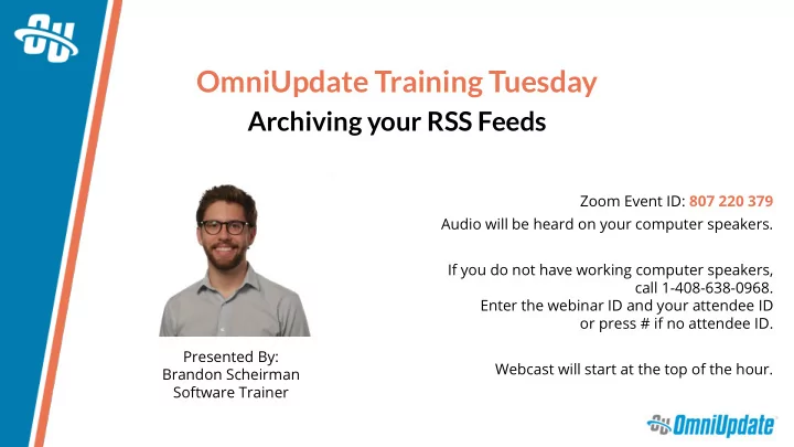omniupdate training tuesday