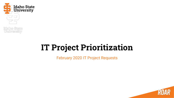 it project prioritization
