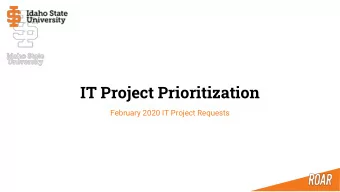 IT Project Prioritization  February 2020 IT Project Requests  Overview  23 Project Requests  11