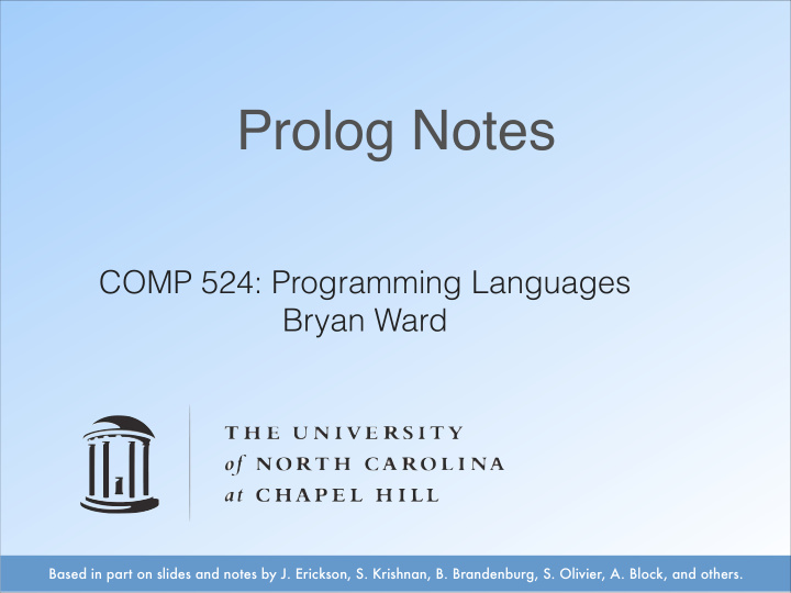 prolog notes
