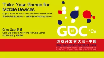 Tailor Your Games for  Mobile Devices  Super useful Tricks for Quick Enhancement of UX