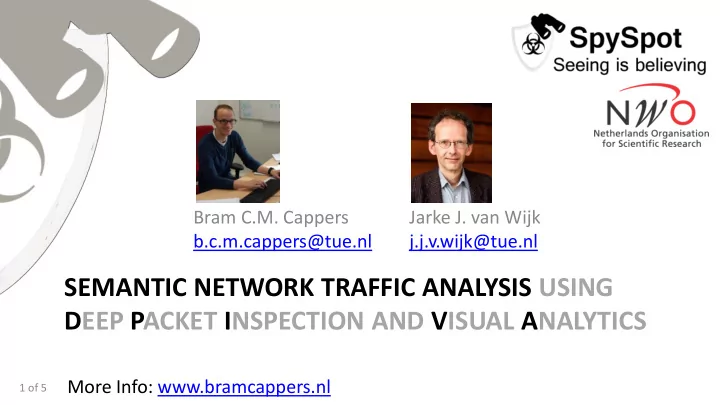 deep packet inspection and visual analytics