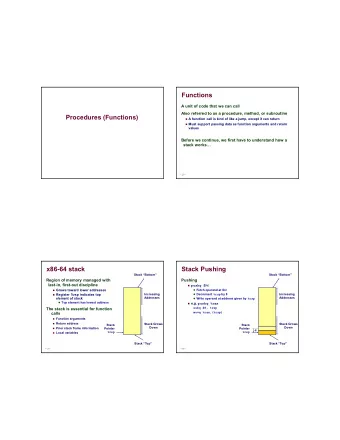 12/22/2016  Functions  A unit of code that we can call  Also referred to as a procedure, method, or