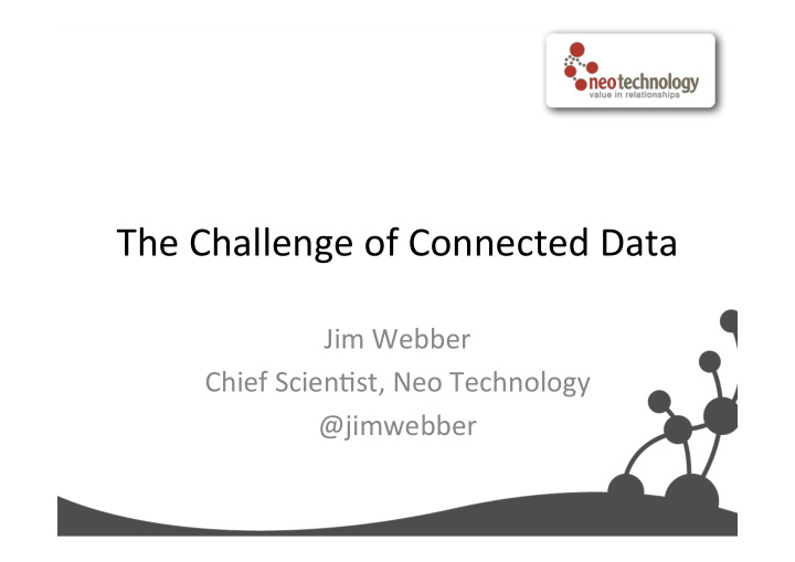 the challenge of connected data