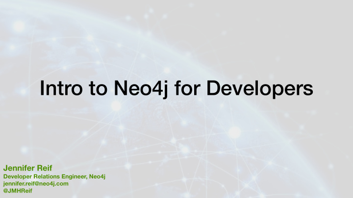 intro to neo4j for developers