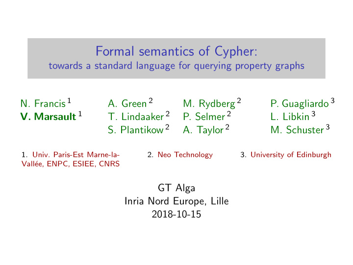 formal semantics of cypher