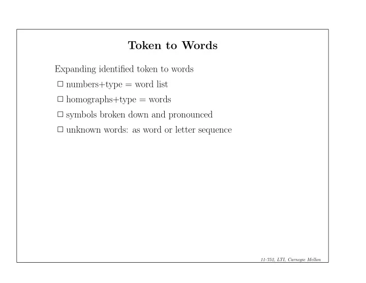 token to words