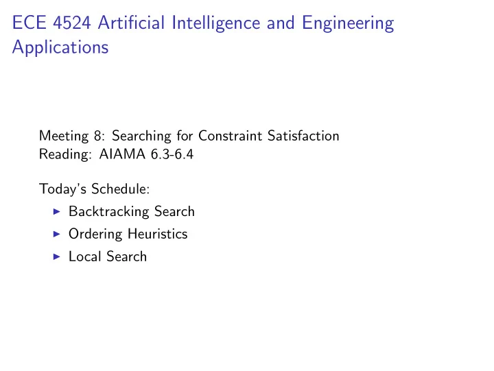 ece 4524 artificial intelligence and engineering
