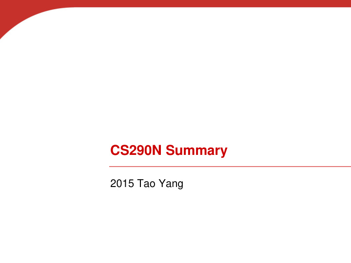 cs290n summary