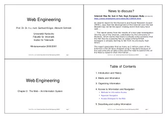 Web Engineering  An interim report for the Economic and Social Research Council  (ESRC), says that