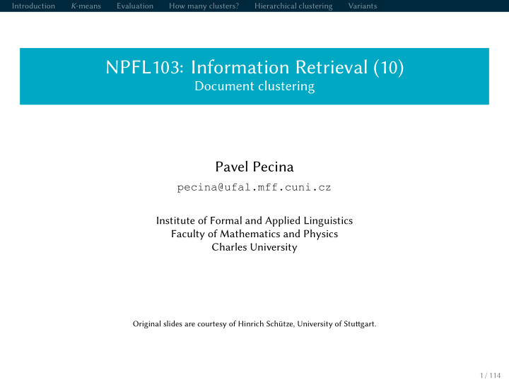 npfl103 information retrieval 10