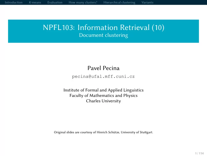 npfl103 information retrieval 10