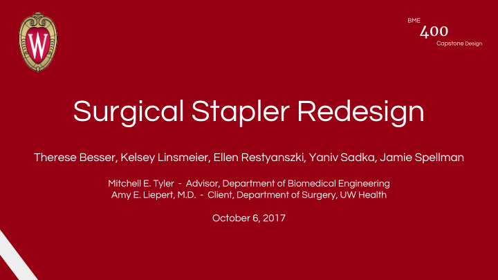 surgical stapler redesign