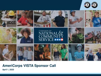 AmeriCorps VISTA Sponsor Call  April 1, 2020  Tech Check  Audio: Computer or Phone