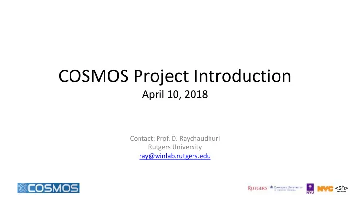 cosmos project introduction