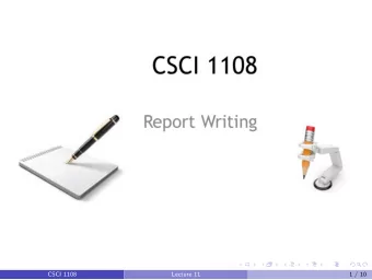 CSCI 1108  Lecture 11  1 / 10  IMPORTANT: Thymio Robots in the Labs  You can work with Thymio