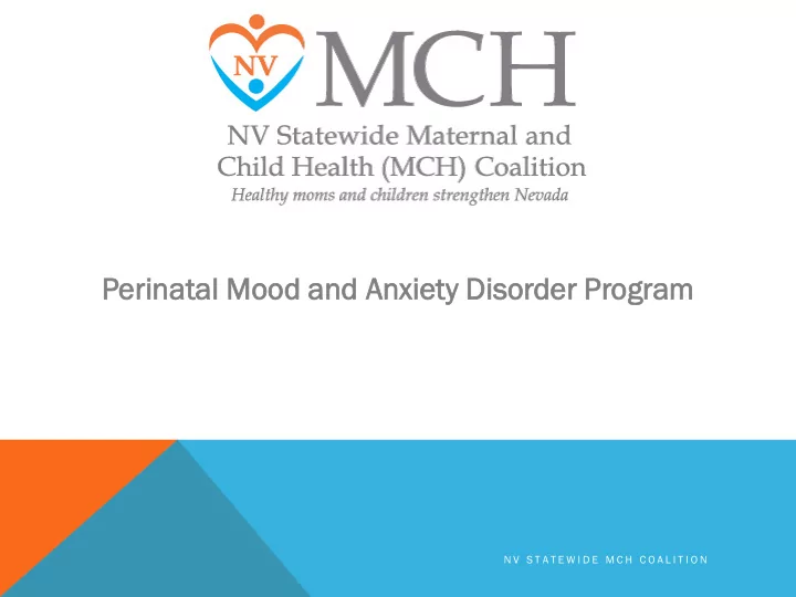per erinat inatal al mood d and d anxiety d disorde der p