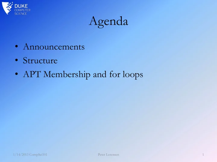agenda