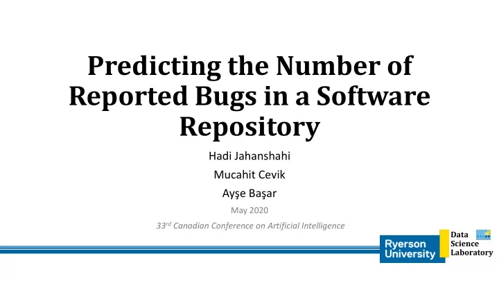 reported bugs in a software