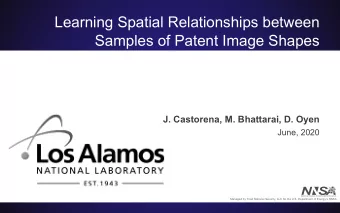 Learning Spatial Relationships between  Samples of Patent Image Shapes  J. Castorena, M. Bhattarai,