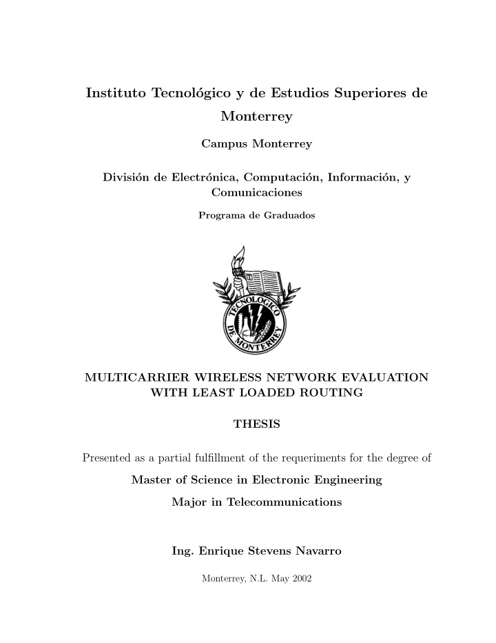 instituto tecnol ogico y de estudios superiores de