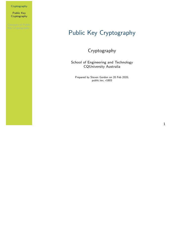 public key cryptography