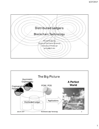 Distributed Ledgers  Blockchain Technology  Michael B. Spring  School of Information Sciences