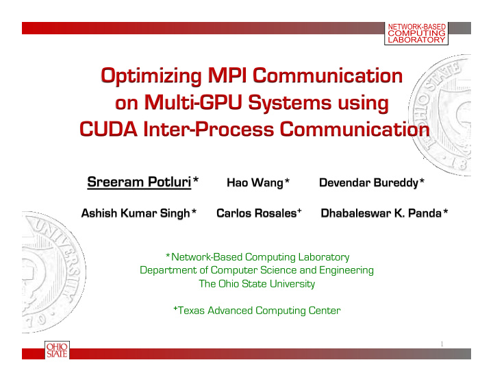 optimizing mpi communication on multi gpu systems using
