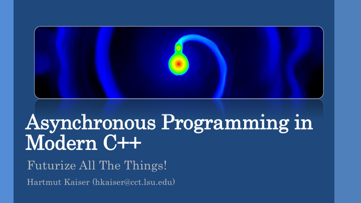asynchronous programming in modern c