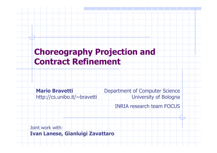 choreography projection and contract refinement