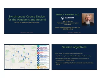 Session objectives  At the end of the session, you should be able to:  identify the key issues