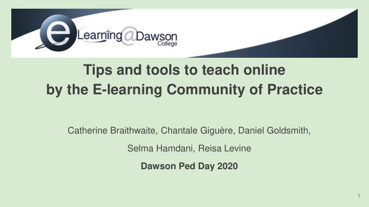 tips and tools to teach online by the e learning