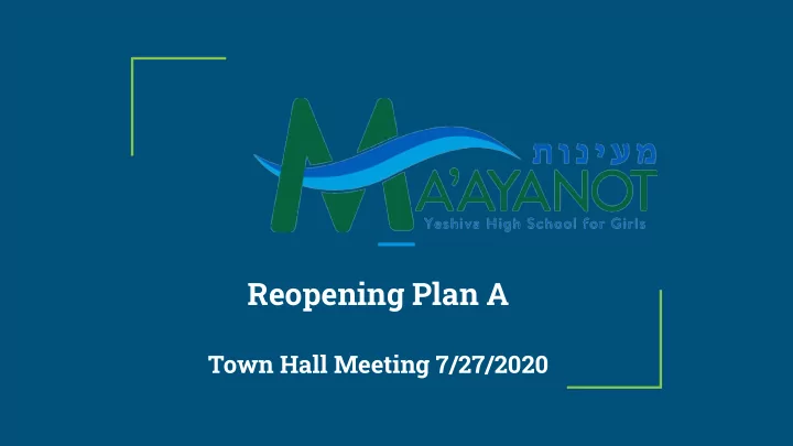 reopening plan a