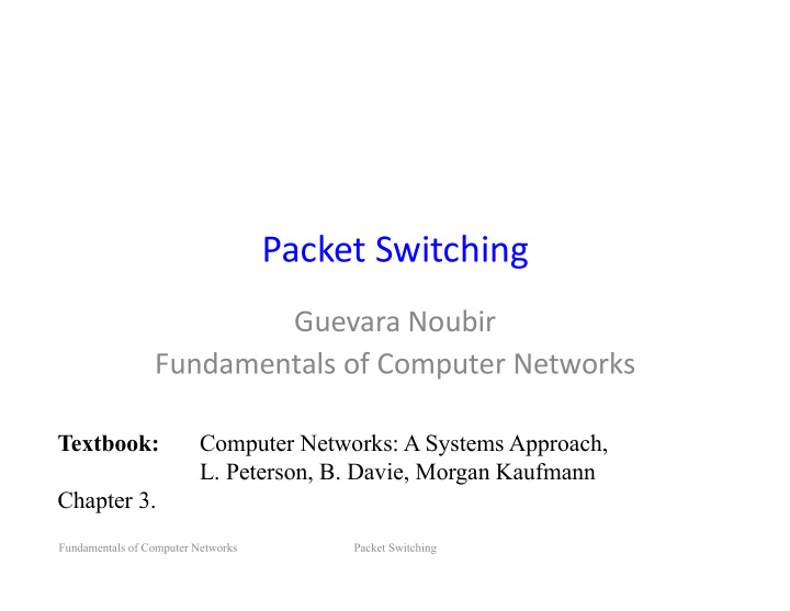 packet switching