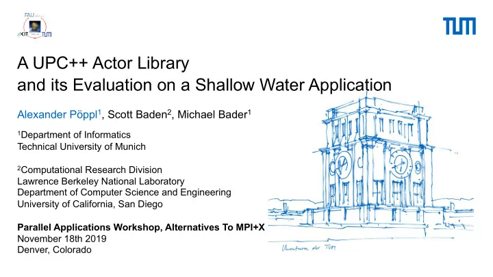 a upc actor library and its evaluation on a shallow water