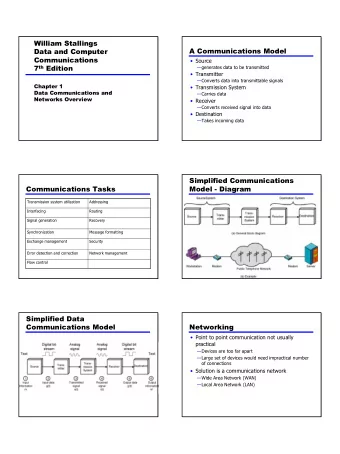 1  Wide Area Networks  Circuit Switching   Large geographical area   Dedicated communications