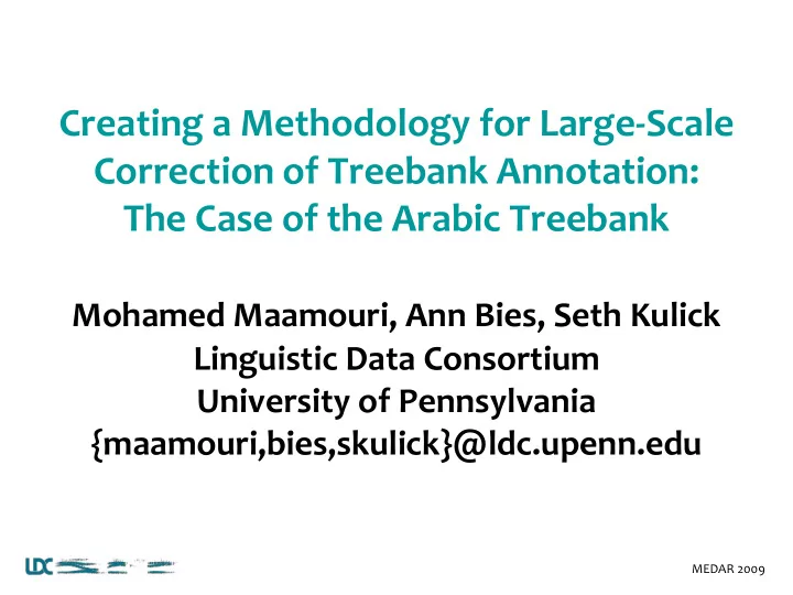correction of treebank annotation