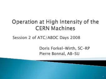 Session 2 of ATC/ABOC Days 2008  Session 2 of ATC/ABOC Days 2008  Doris Forkel-Wirth, SC-RP  Doris