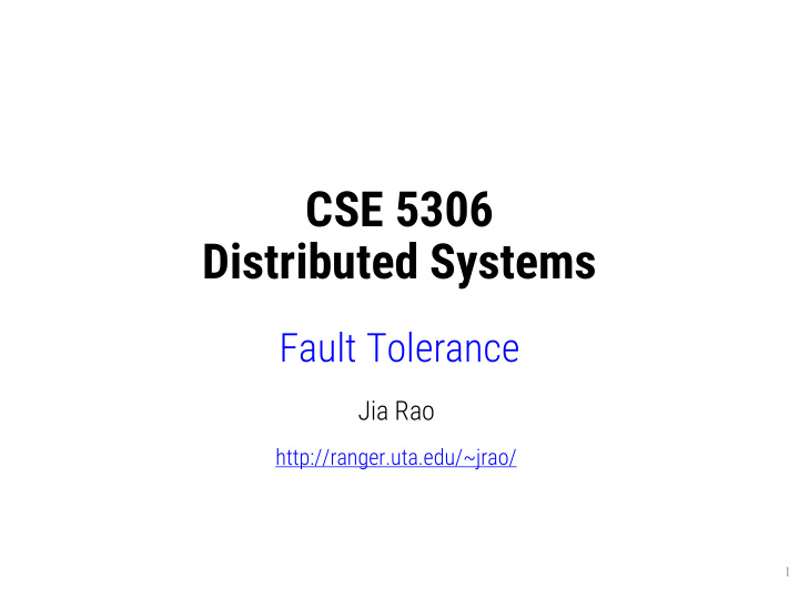 cse 5306 distributed systems