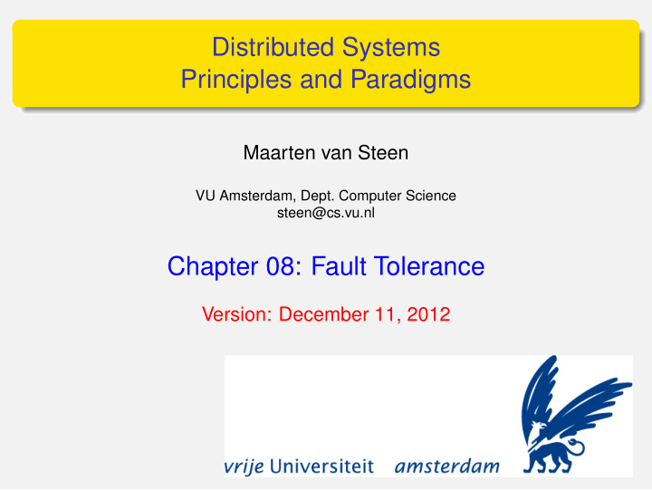 distributed systems principles and paradigms