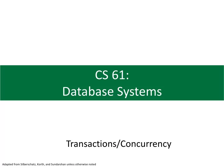cs 61 database systems