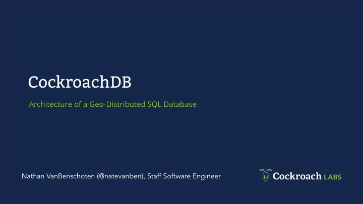 cockroachdb
