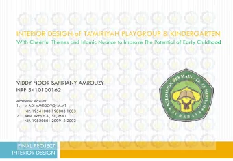 INTERIOR DESIGN of TAMIRIYAH PLAYGROUP &amp; KINDERGARTEN  With Cheerful Themes and Islamic