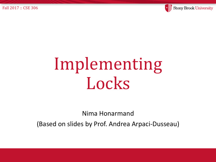 implementing locks