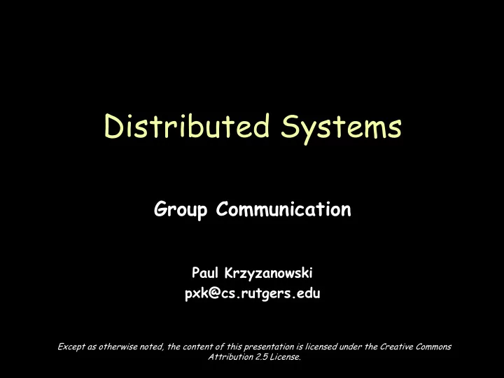 distributed systems