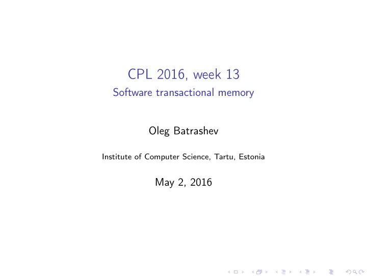 cpl 2016 week 13