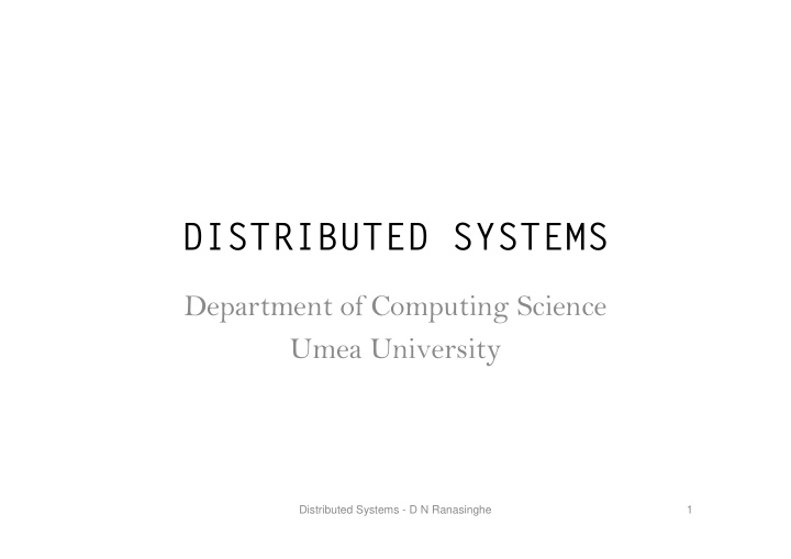 distributed systems