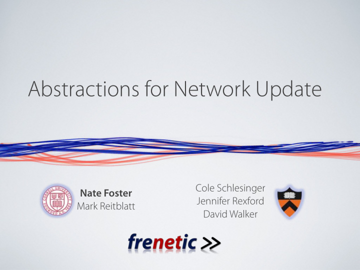 abstractions for network update