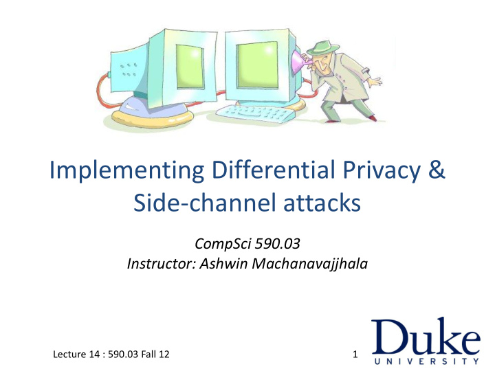 implementing differential privacy side channel attacks