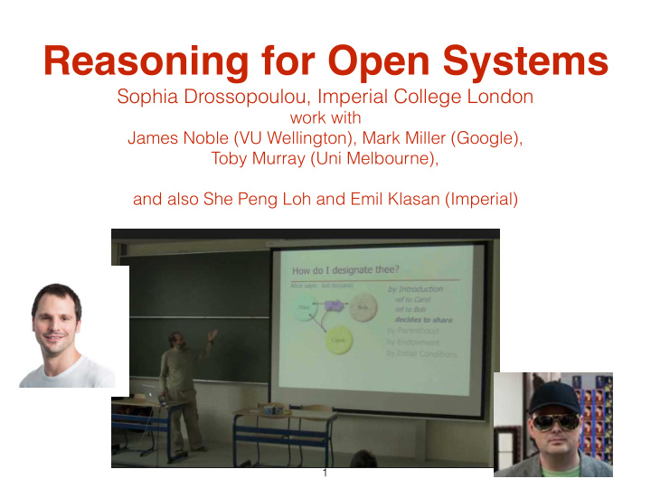 reasoning for open systems